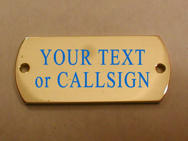 Callsign engraving - Click Image to Close