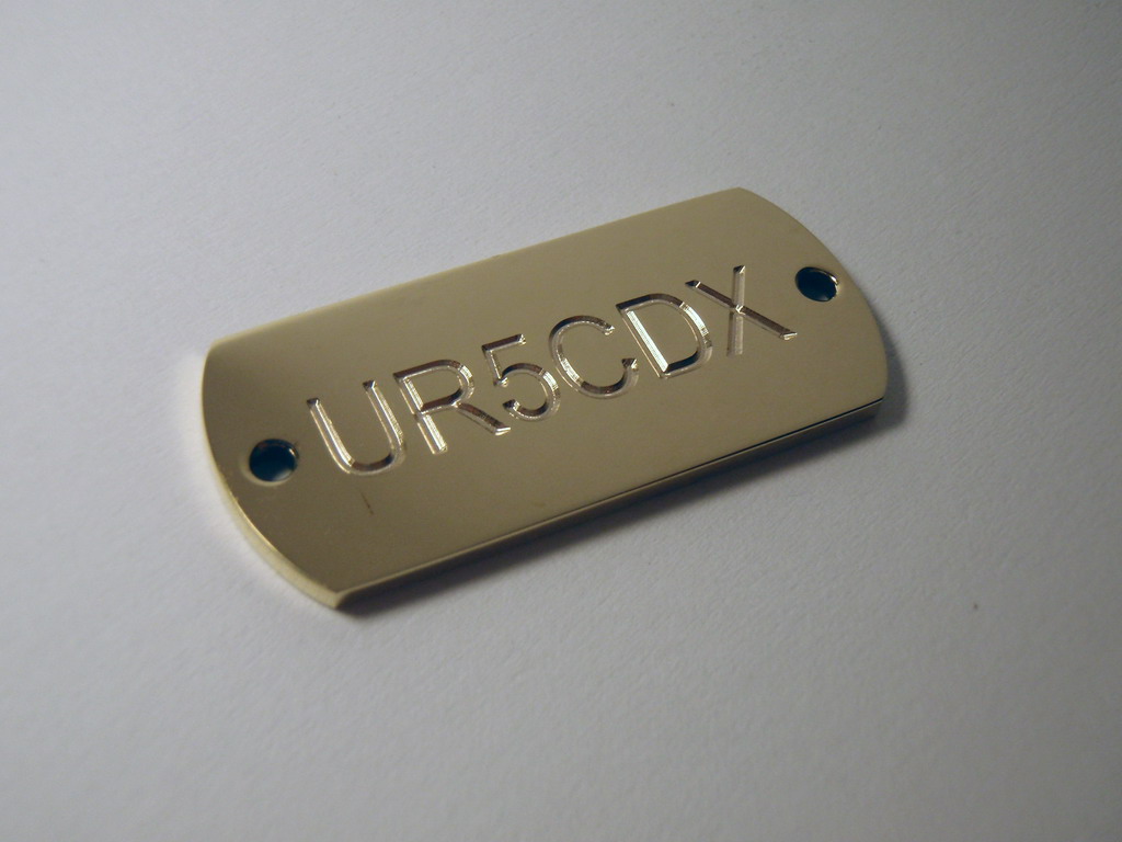 Callsign engraving - Click Image to Close